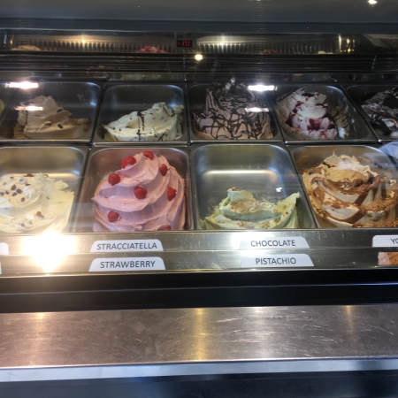 Icecream and liege wafffles Eiscafe in Antwerpen